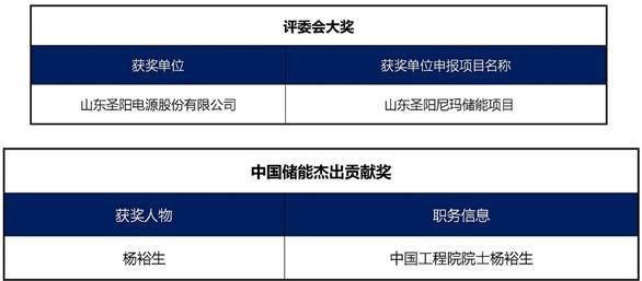 儲能國際峰會暨展覽會2017各項大獎得獎名單
