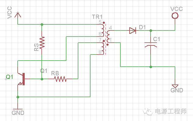 直流電源RCC工作原理圖